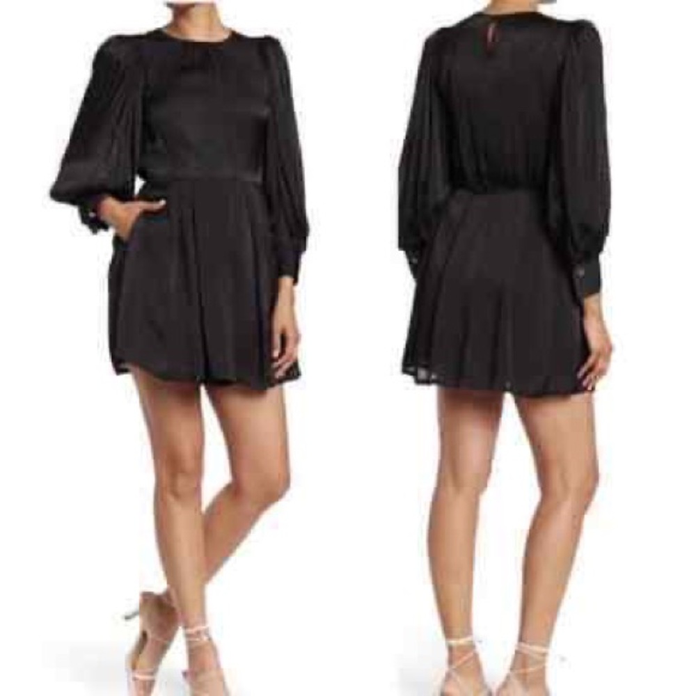 Rebecca Taylor Long-Sleeve Shadow Stripe Viscose Dress nwot